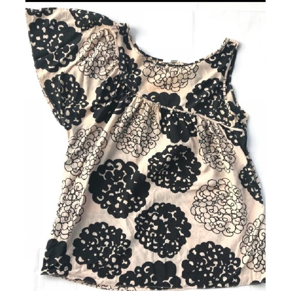 Loeffler Randall Sz 0 100% Silk Floral One Shoulder Top